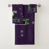 Lila Rentierhandtuch-Set Badhandtuch Set (Insitu)