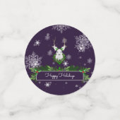 Lila Rentiertisch Confetti Konfetti (Klein Vorderseite)