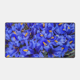 Lila Reticulated Irises Floral Schreibtischunterlage