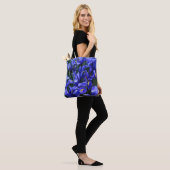 Lila Reticulated Irises Floral Tasche (Am Model)
