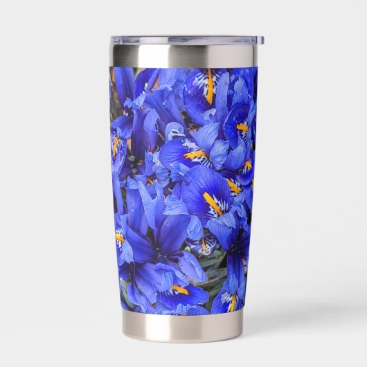 Lila Reticulated Irises Floral Thermobecher (Links)