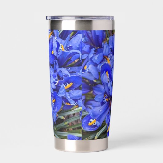 Lila Reticulated Irises Floral Thermobecher (Rechts)