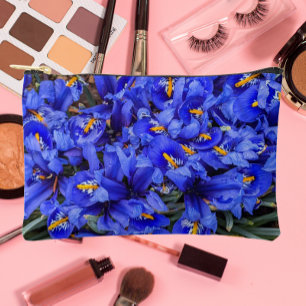 Lila Reticulated Irises Floral Zubehörtasche