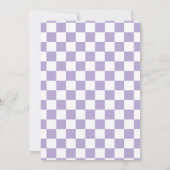 Lila Retro 50er Diner Kinderdusche Einladung (Rückseite)