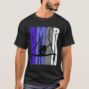 Lila Retro Amor Air Yoga Fan Aerialist Vin T-Shirt