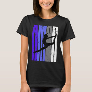 Lila Retro Amor Dance Fan Dancer Squad Vintag C T-Shirt