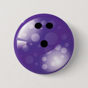 LILA RETRO BOWLINGS-BALL BUTTON