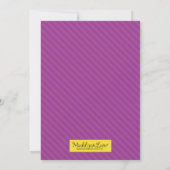 Lila Retro Custom Bowling Geburtstagspartei Einladung (Rückseite)