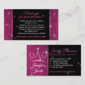 Lila Retro Diamond Crown Juwelen Visitenkarte (Vorne/Hinten)