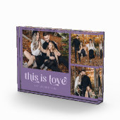 Lila Retro Dies ist die Liebe Collage Fotoblock (Rechts)