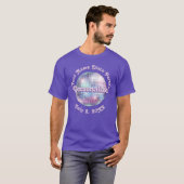 Lila Retro Disco Ball PERSONALISIERTER T - Shirt (Vorne ganz)