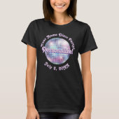 Lila Retro Disco Ball PERSONALISIERTER T - Shirt (Vorderseite)