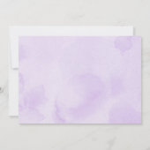 Lila Retro-Fahrzeug mit Flor nach Brautparty Einladung (Rückseite)