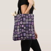 Lila Retro-Geometrisches Muster Tasche (Von Nahem)