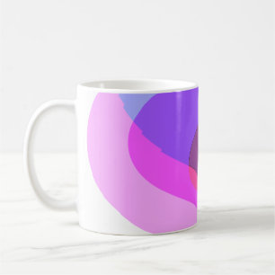 Lila Retro Groovy Abstract 409 Kaffeetasse