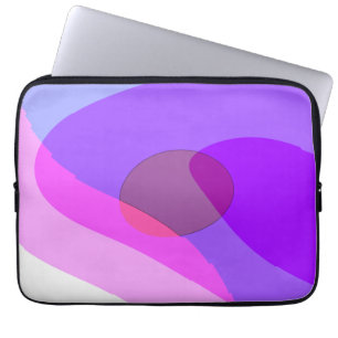 Lila Retro Groovy Abstract 409 Laptopschutzhülle