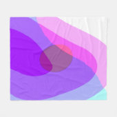 Lila Retro Groovy Abstrakt 409 Fleecedecke (Vorderseite (Horizontal))