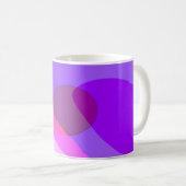 Lila Retro Groovy Abstrakt 409 Kaffeetasse (VorderseiteRechts)