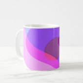 Lila Retro Groovy Abstrakt 409 Kaffeetasse (Vorderseite Links)