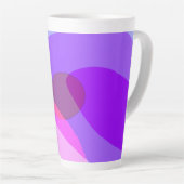Lila Retro Groovy Abstrakt 409 Milchtasse (Rechte Ecke)