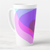 Lila Retro Groovy Abstrakt 409 Milchtasse (Linke Ecke)