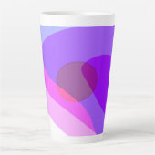 Lila Retro Groovy Abstrakt 409 Milchtasse (Vorderseite)