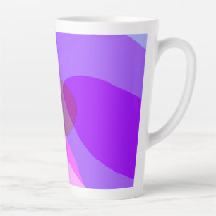 Lila Retro Groovy Abstrakt 409 Milchtasse