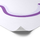 Lila Retro Herz Coquette Kuchen Galentine Herzlich Poster (Ecke)