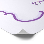 Lila Retro Herz Coquette Kuchen Herzlich Willkomme Poster (Ecke)