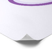 Lila Retro Herzkokette Geburtstag Herzlich Willkom Poster (Ecke)