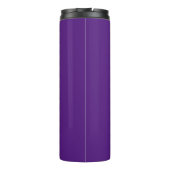 Lila Retro Minimalistisch Modern Monogram Name Thermosbecher (Rückseite)