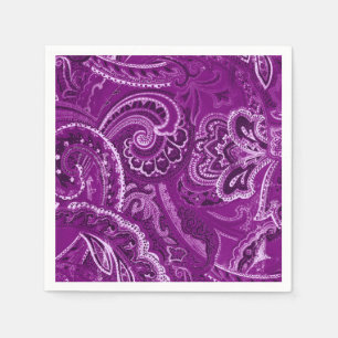Lila Retro Paisley Bandanna/Bandana Serviette
