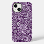 Lila Retro-Paisley-Muster Case-Mate iPhone Hülle (Rückseite)