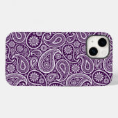 Lila Retro-Paisley-Muster Case-Mate iPhone Hülle (Rückseite (Horizontal))