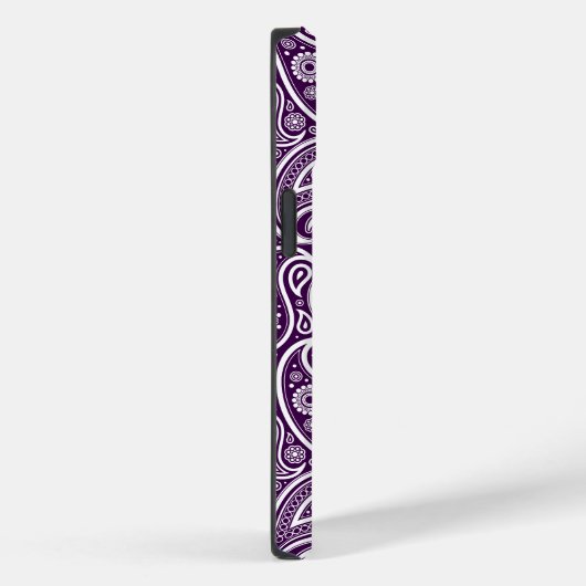 Lila Retro-Paisley-Muster Case-Mate iPhone Hülle (Rückseite / Rechts)