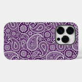 Lila Retro-Paisley-Muster Case-Mate iPhone Hülle (Rückseite (Horizontal))
