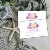 Lila Retro Pearl Diaper Raffle Baby Dusche Begleitkarte