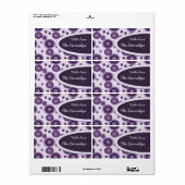 Lila Retro-Punkte Gift-Tags Personalisierte Etiket (Vorne)