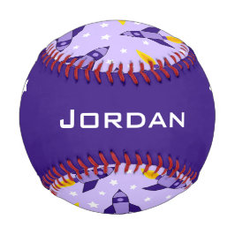 Lila Retro-Raketenbaseball Baseball