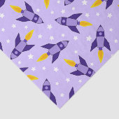 Lila Retro-Raketentopapier Seidenpapier (Ausschnitt)