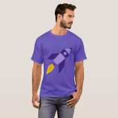 Lila Retro Rocket-T - Shirt (Vorne ganz)