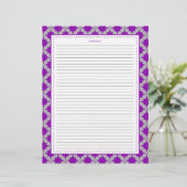 Lila Retro-Star-Zusatzrezeptseiten (Stehend Vorderseite)