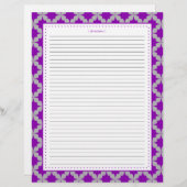 Lila Retro-Star-Zusatzrezeptseiten (Vorne/Hinten)