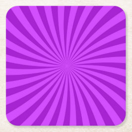 Lila Retro Sunburst Background Rechteckiger Pappuntersetzer