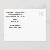 Lila Retro Van Camping Trip Einladung Postkarte (Rückseite)