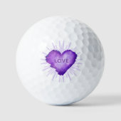 Lila Revolution mit LIEBE Golfball (Vorderseite)