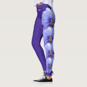 Lila Rhode Island Violet Staat Blume Leggings (Links)