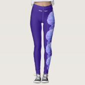 Lila Rhode Island Violet Staat Blume Leggings (Vorderseite)