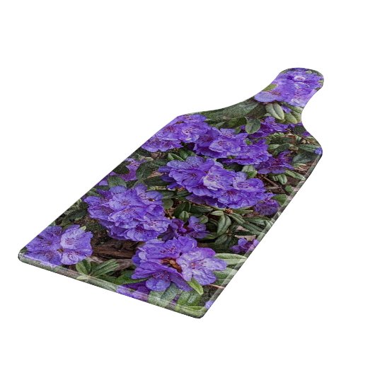 Lila Rhododendron Blooms Bloral Schneidebrett (Ecke)