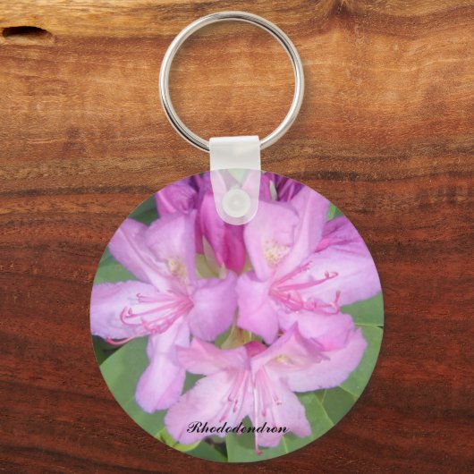 Lila Rhododendron Schlüsselanhänger (Vorderseite)